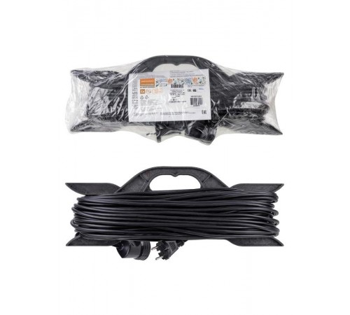 Удлинитель-шнур на рамке силовой народный ПВС 2200 Вт б/з, 20м, штепс. гнездо  SQ1307-0307  TDM