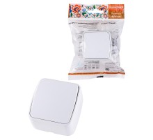 Выключатель 1-кл. открытой установки IP20 10А, белый "Дача" Народная  SQ1824-0001  TDM