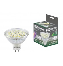 Лампа светодиодная LED 5Вт GU5.3 220В 3000К MR16 SMD отражатель (рефлектор)  SQ0340-0023  TDM