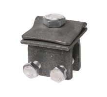 Держатель фальцевый стальной зажим с 2-х болтовым креплением для прута 6-10 мм, гор. цинк.   SQ2402-3282  TDM