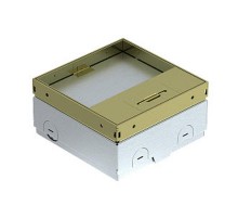Лючок UDHOME-ONE пустой (крышка с выемкой 15 мм) 140х140х75-105 мм, нагрузка 1529 кг, латунь  7368286  OBO Bettermann