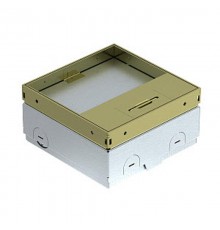 Лючок UDHOME-ONE пустой (крышка с выемкой 15 мм) 140х140х75-105 мм, нагрузка 1529 кг, латунь  7368286  OBO Bettermann