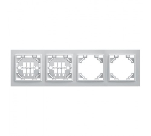 PFR00-9004-01 Рамка 4-местная горизонтальная, серия Эрна, белый  39057  STEKKER