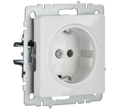 BRITE Розетка с заземлением без шторок 16А РС11-1-0-БрБ белый  BR-R11-16-K01  IEK