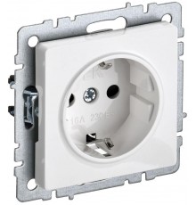 BRITE Розетка с заземлением без шторок 16А РС11-1-0-БрБ белый  BR-R11-16-K01  IEK