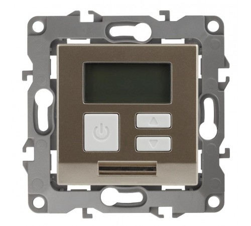 12-4111-04  Терморегулятор универс. 230В-Imax16А, IP20, Эра12, шампань  Б0031274  ЭРА