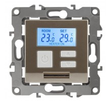 12-4111-04  Терморегулятор универс. 230В-Imax16А, IP20, Эра12, шампань  Б0031274  ЭРА