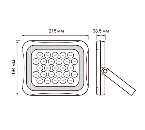 Прожектор светодиодный СДО PFL -SA-   50w 6500K 60° IP65  5007970  Jazzway