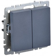 BRITE Выключатель 2-клавишный 10А ВС10-2-0-БрМ маренго  BR-V20-0-10-K35  IEK