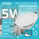 Светильник  Basic Downlight круг 5W 400lm 4000K 185-250V IP54 90*44 белый LED 1/40  9033420205  Gauss