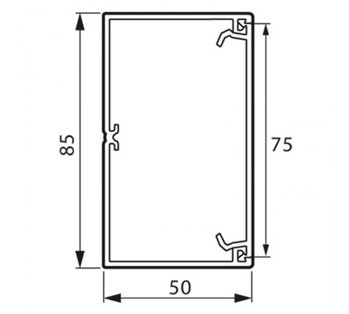 Кабель-канал 85x50мм с крышкой белый METRA  638080  Legrand
