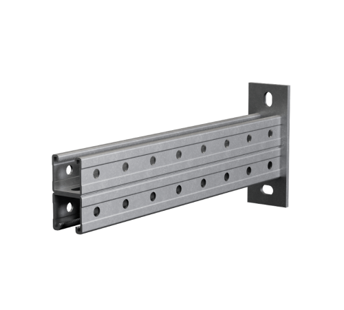 Страт-консоль двойная усиленная 41х41 L800 s:2,5 мм (тройная перфорация) HD  2KSSU41-800 3P HD  КМ-Профиль