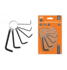 Набор ключей "HEX" на кольце 6 шт.: 1.5 - 6 мм, углеродистая сталь, блистер "Гранит" TDМ  SQ1020-0201  TDM