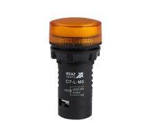 Лампа светодиодная OptiSignal Compact D22 C7-L-M5 желтая 230 В AC/DC XB7EV05MP  362161  КЭАЗ