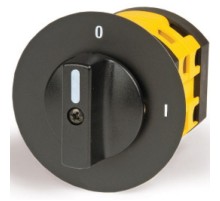 Круглая площадка д.52 - черная ручка R14 на дверь  AZ1408  DKC