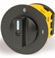 Круглая площадка д.52 - черная ручка R14 на дверь  AZ1408  DKC