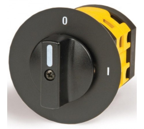 Круглая площадка д.59 - черная ручка R13 на дверь  AZ1317  DKC