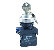 Переключатель ключом NP8-11Y/31, 3 полож, фиксац, 1НО+1НЗ, IP65 (R)  667183  CHINT