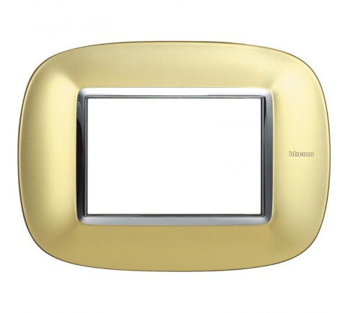 Ax. Рамка 3М Овал. Матовое золото  HB4803OSN  Legrand