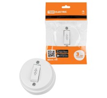 Переключатель на 2 направления 1-кл. открытой установки IP20 10А белый "Ретро"  SQ1806-0506  TDM