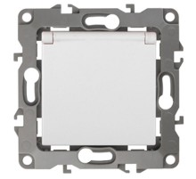 Розетка 12-2103-01 с заземлением со шторками с крышкой, 16АХ-250В,  белый  Б0014693  ЭРА