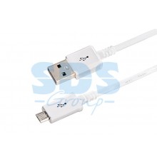 USB кабель microUSB длинный штекер 1 м белый  18-4269-20  REXANT