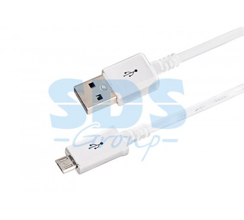 USB кабель microUSB длинный штекер 1 м белый  18-4269-20  REXANT