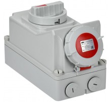 Розетка с механической блокировкой ССИ-815 16А-6ч 380В 3P+PE+N IP67  PSR12-016-5-5-67  IEK