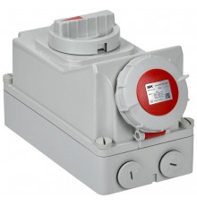 Розетка с механической блокировкой ССИ-815 16А-6ч 380В 3P+PE+N IP67  PSR12-016-5-5-67  IEK