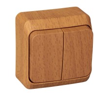 Этюд Бук О/У Выключатель 2-клавишный (сх. 5)  BA10-002T  SE