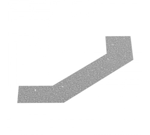 Донная вставка для поворота 90 град. для лотков ЛКР 200, толщ. 1,0 мм, Сендзимир цинк, 041412  ДВПЛЛКР90-200-1,0-СЦ   Ostec