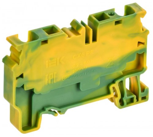 ARMAFIX Клемма пруж. CX6 PE 6мм2 проходная зазем.  AF-CT41-00-K52-006  IEK