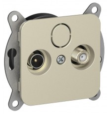 FLITE Розетка 2-ая TV+SAT экр. оконечная РТВс-2-1-1-ФлШ шампань  FI-AF23-O-K37  IEK