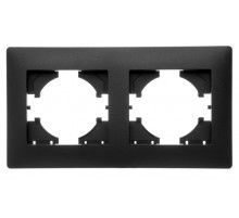 Bravo РАМКА 2-местная, цвет  графит.  С1020-010  GUSI Electric