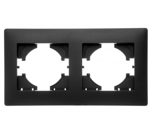 Bravo РАМКА 2-местная, цвет  графит.  С1020-010  GUSI Electric