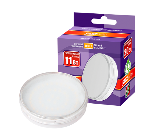 Лампа светодиодная LED 11Вт GX70 220В 3000К PLED-GX70 таблетка (плоский цилиндр)  1027665A  Jazzway