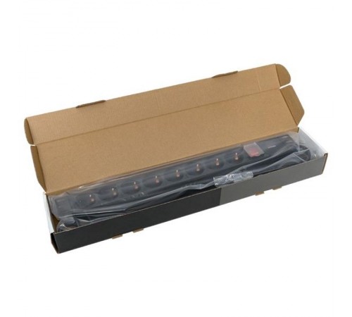 Блок розеток PDU TERACOM PRO 19" 1U 16А/250В 8 розеток Schuko 2 метра сечение 3x1,5 мм2  TRP-HPD-LS-16A-8SH-2MSH  EKF