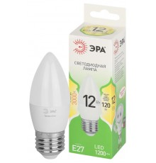 Лампа светодиодная  GREEN LINE LED B35-12W-830-E27 GL E27 12 Вт свеча теплый свет  Б0067137  ЭРА