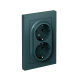AtlasDesign Изумруд Розетка 2-ая с заземлением, 16А, (в сборе с рамкой)  ATN000824  SE