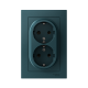 AtlasDesign Изумруд Розетка 2-ая с заземлением, 16А, (в сборе с рамкой)  ATN000824  SE