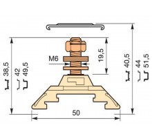 Клемма HD35/16.F6.19 1шпилька  1SNA295398R0700  TE