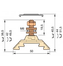 Клемма HD35/16.F6.19 1шпилька  1SNA295398R0700  TE