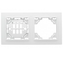 Минск Рамка 2-местная горизонтальная белая EKF  Basic  ERM-G-302-10  EKF
