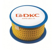 Колечко маркировочное "+",  4-8мм. черное на желтом  AZS410BY  DKC