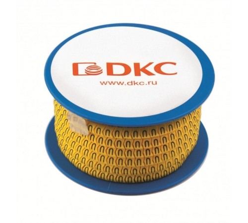 Колечко маркировочное "+",  4-8мм. черное на желтом  AZS410BY  DKC