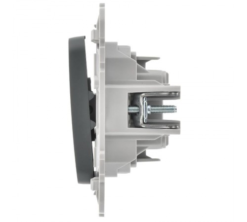 FLITE Выключатель 2-клавишный 10А ВС12-1-0-ФлМА мокрый асфальт  FI-V20-0-10-1-K80  IEK