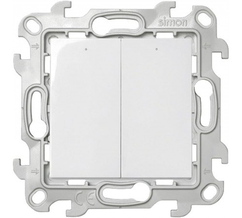 Simon 24 Белый Выключатель 2-кл. с подсв.  2450392-030  Simon