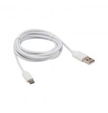 Кабель micro USB (male) штекер - USB-A (male) штекер, длина 1,8 метра, белый (PE пакет)  18-1164  REXANT