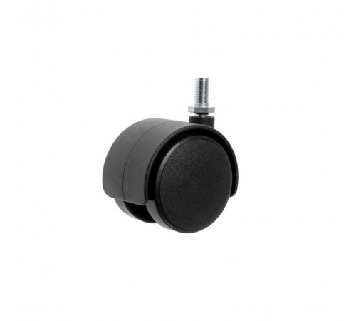 Колесо меб. поворот. пластик, черн, резьба М8, D50, б/т - пакет   129978  Tech-KREP