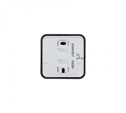 Blanca Антрацит О/У с изолирующей пластиной Выключатель 2-клавишный с подсветкой 10А,250B  BLNVA105116  SE